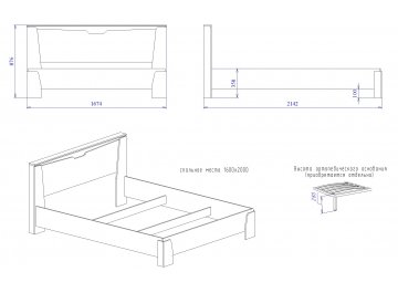 Двуспальная кровать Гарда Prime