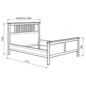 Двуспальная кровать Кантри