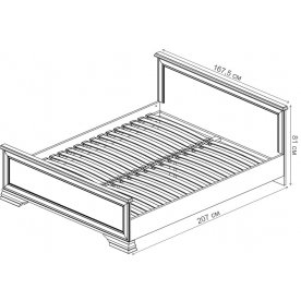 Двуспальная кровать Кентаки LOZ 160x200