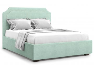 Двуспальная кровать Lago 180 голубой велюр (velutto 14)