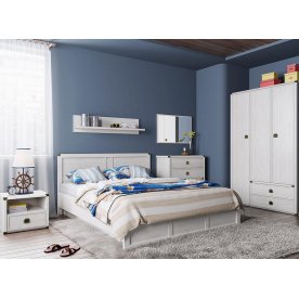 Двуспальная кровать Magellan 160x200 с ПМ сосна винтаж_