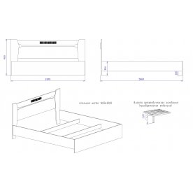 Двуспальная кровать Мале