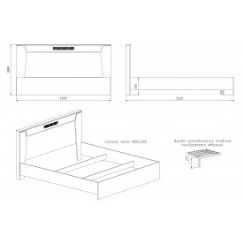 Двуспальная кровать Мале