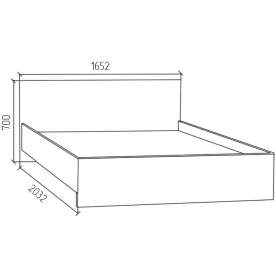 Двуспальная кровать КР13
