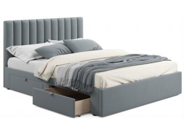 Двуспальная кровать Olivia серый