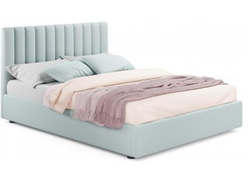 Двуспальная кровать Olivia 160х200 с ПМ велюр мята пастель велюр мята пастель