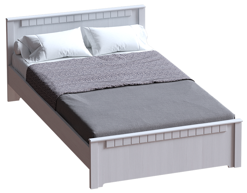 Двуспальная кровать Прованс 180х200 см бодега белая / патина премиум