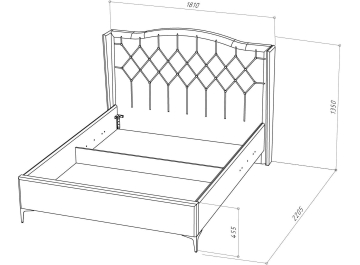 Двуспальная кровать Ульд