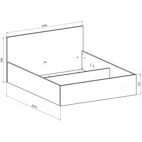 Двуспальная кровать Виктория ВИ-42