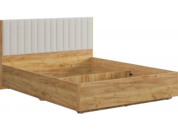 Двуспальная кровать Юлия 160x200 см дуб крафт золотой / белый