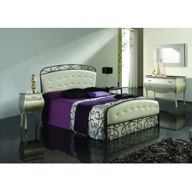 Кровать Larisa 522 черный/кремовый