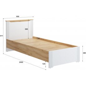 Односпальная кровать Эмилия ЭЛ-27