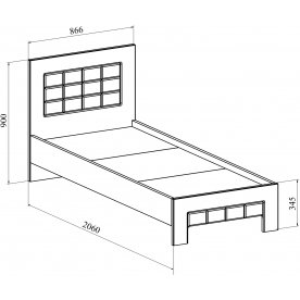 Односпальная кровать Изабель ИЗ-700К