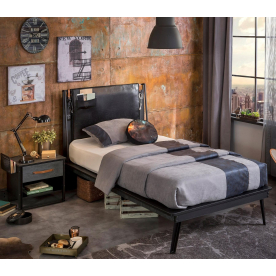 Односпальная кровать Line Dark Metal