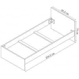 Односпальная кровать Малькольм LOZ 90x200