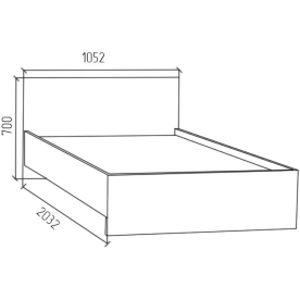 Односпальная кровать КР10
