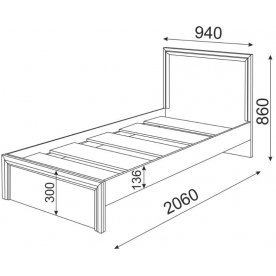Односпальная кровать Остин М21