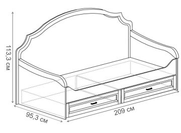 Односпальная кровать Прованс №415