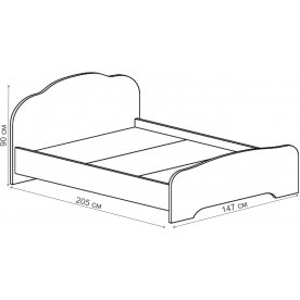 Полутораспальная кровать 017 Кэт-6