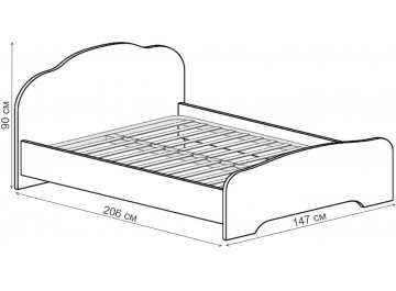 Полутораспальная кровать 017 Кэт-6