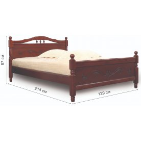 Полутораспальная кровать Людмила-17