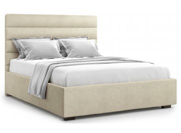 Полутораспальная кровать Karezza 140 бежевый велюр (velutto 17)