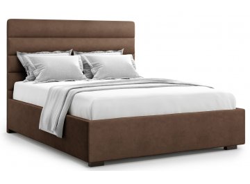 Полутораспальная кровать Karezza 140 коричневый велюр (velutto 23)