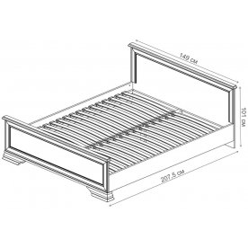Полутораспальная кровать Кентаки LOZ 140x200