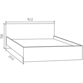 Полутораспальная кровать КР12