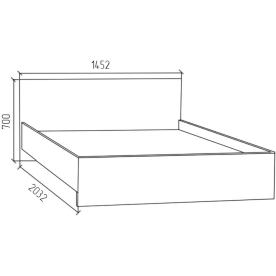 Полутораспальная кровать КР12