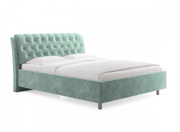 Полутораспальная кровать Olivia микровелюр селадон