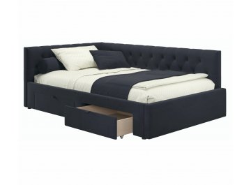 Полутораспальная кровать Afelia черный