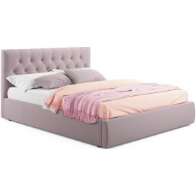 Полутораспальная кровать Verona 140х200 с ПМ лиловый велюр