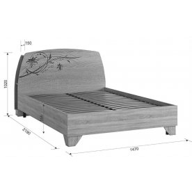 Полутораспальная кровать Виктория-1