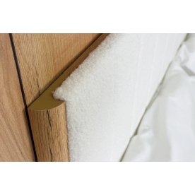 Полутораспальная кровать Юлия 140x200 см дуб крафт золотой / белый