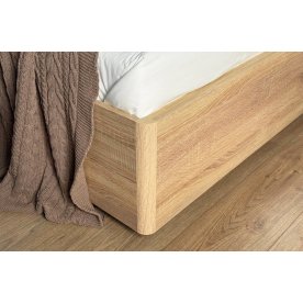 Полутораспальная кровать Юлия 140x200 см дуб сонома / белый