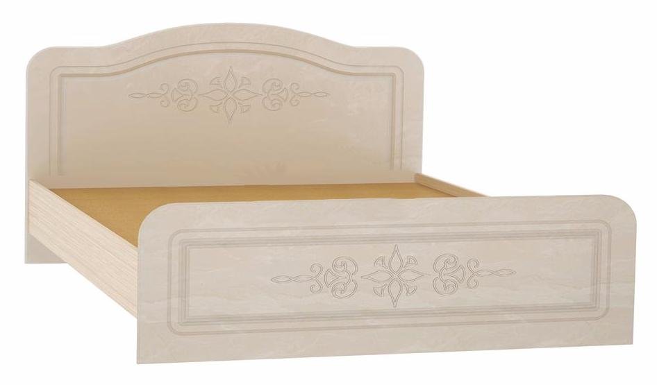 Кровать двуспальная Фиеста-М КР-502 160x200 перламутровый глянец с матрасом