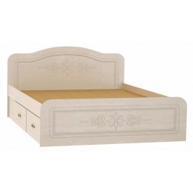 Кровать двуспальная Фиеста-М КР-504 160х200 перламутровый глянец с матрасом