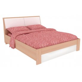 Кровать Мальта 140 см x 200 см дуб млечный / белый с матрасом