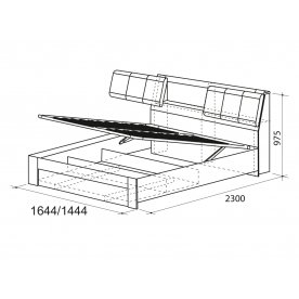 Кровать Мальта 160x200 венге / белый с матрасом