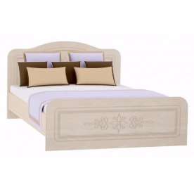 Кровать односпальная Фиеста-М КР-501 140 см х 200 см перламутровый глянец с матрасом