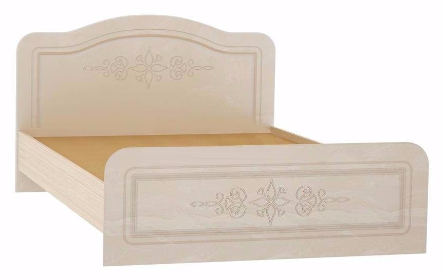 Кровать односпальная Фиеста-М КР-501 140 см х 200 см перламутровый глянец с матрасом