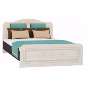 Кровать односпальная Фиеста-М КР-501 140 см х 200 см венге / дуб беленый с матрасом