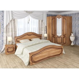 Кровать Орхидея СП-002-12 ольха с патиной с матрасом