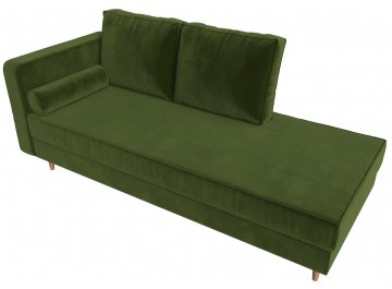 Кушетка Прайм левая зеленый микровельвет