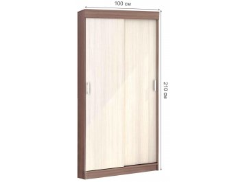 Шкаф-купе Евро шимо темный / шимо светлый