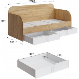 Односпальная кровать Эмилия