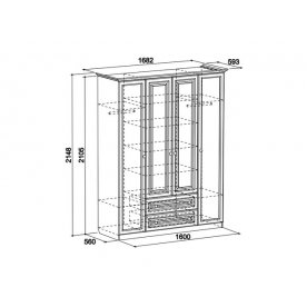 Шкаф четырехстворчатый Делис
