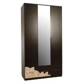 Шкаф трехстворчатый с ящиками Оливия венге / крем с патиной