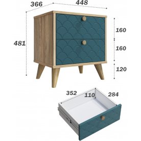 Прикроватная тумба Велламо